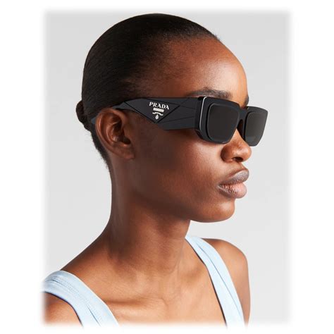 prada gray oversize sunglasses|prada symbole rectangular sunglasses.